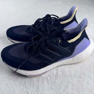 Adidas Ultraboost 21 Women's Running Shoes Black Purple Size 8.5